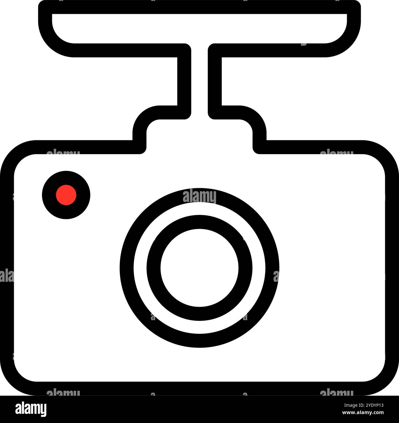 Icona Dashcam semplice. Icona della telecamera del cruscotto. Vettore modificabile. Illustrazione Vettoriale