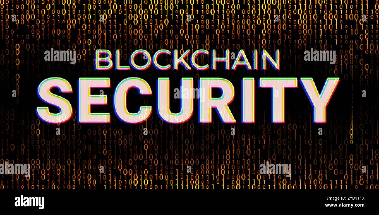 Fissaggio della catena di bloccaggio. Crittografia, modelli di codice e record immutabili per transazioni affidabili in realtà virtuale, realtà aumentata e metaversi Illustrazione Vettoriale