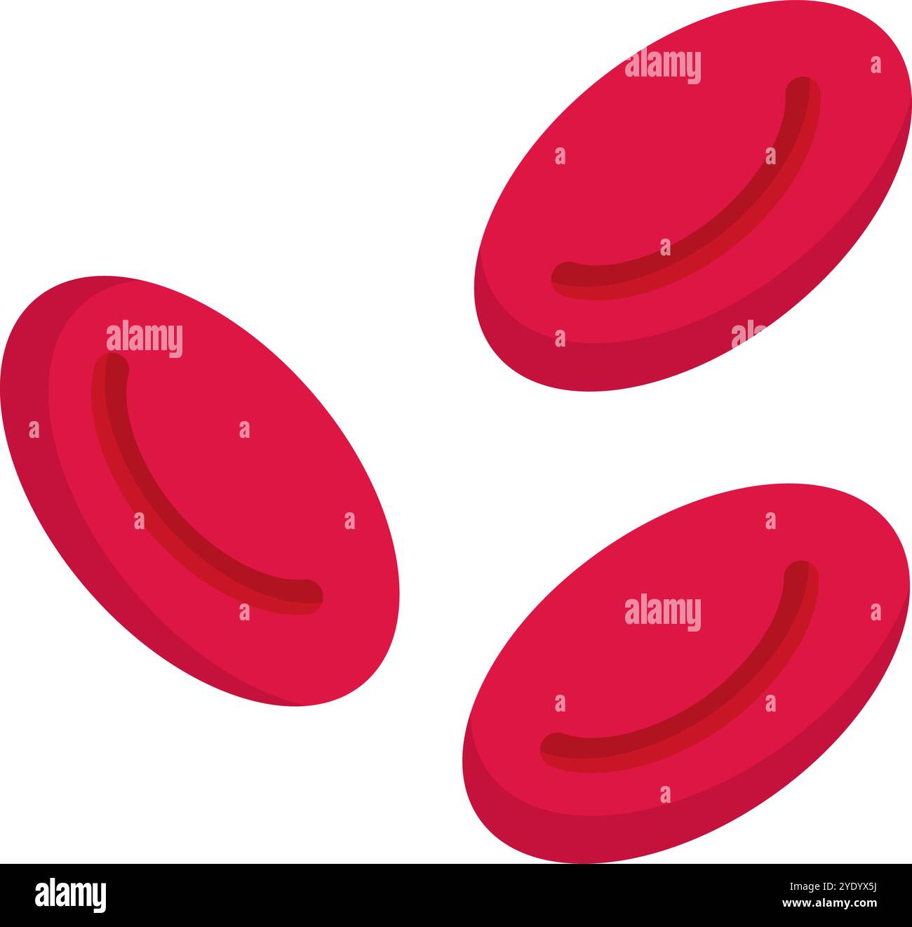 Icona dei globuli rossi dal design piatto. Vettore modificabile. Illustrazione Vettoriale