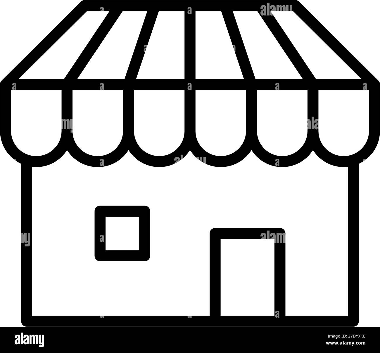 Semplice icona del negozio. Icona retail. Vettore modificabile. Illustrazione Vettoriale