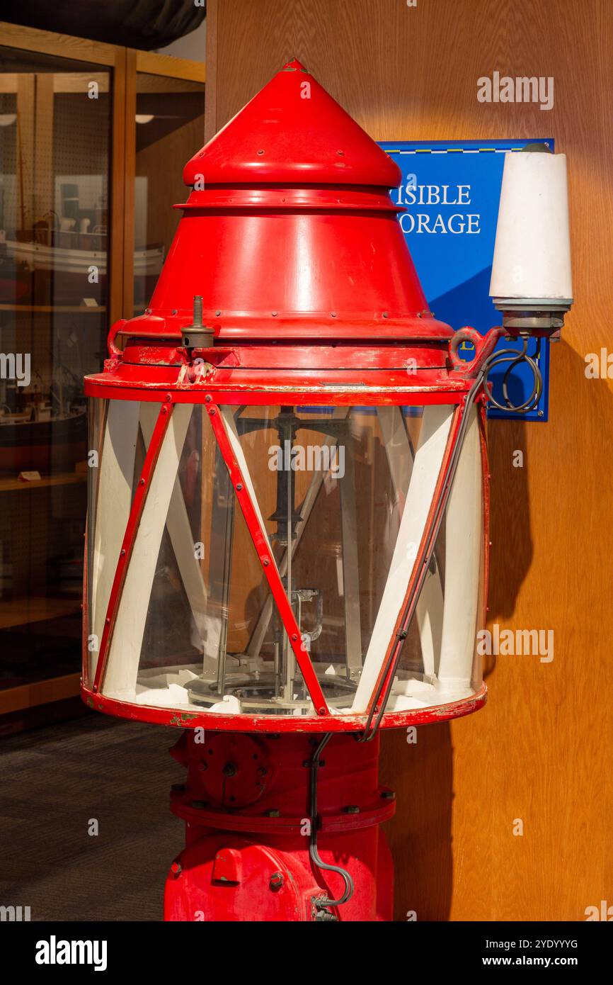 Lanterna Range Light da Yarmouth Harbour, Maritime Museum of the Atlantic, Halifax, nuova Scozia, Canada Foto Stock