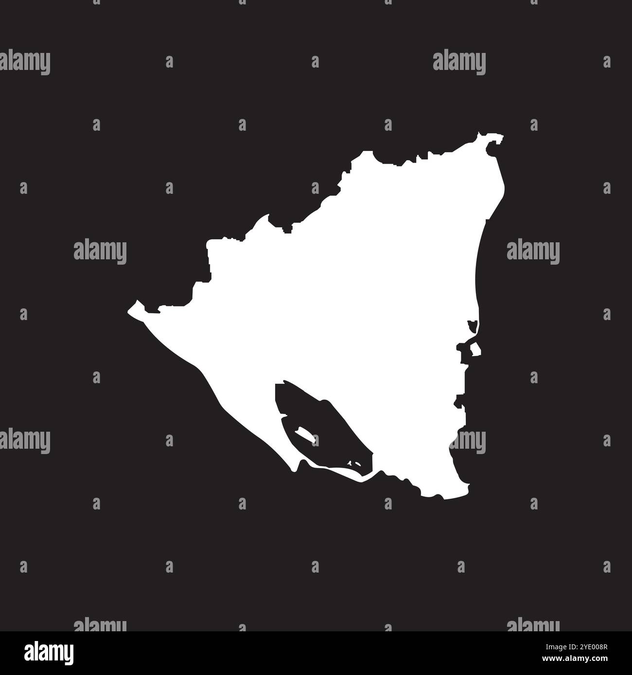 Icona illustrazione mappa Nicaragua elemento Design Illustrazione Vettoriale