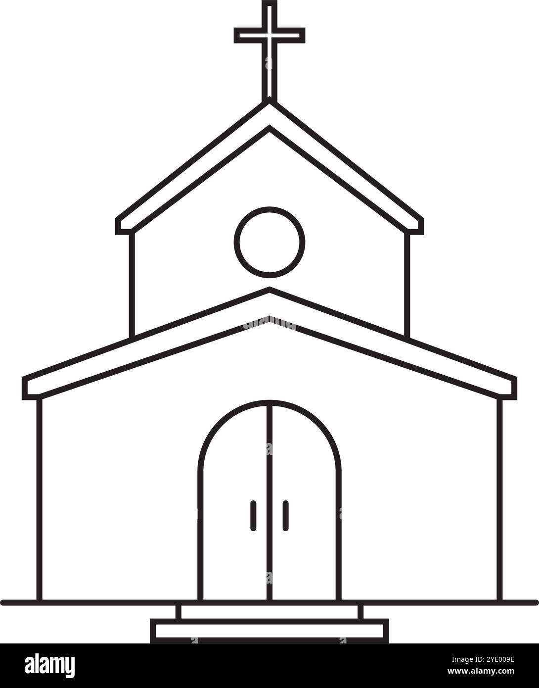 Icona elemento Chiesa disegno simbolo Illustrazione Vettoriale