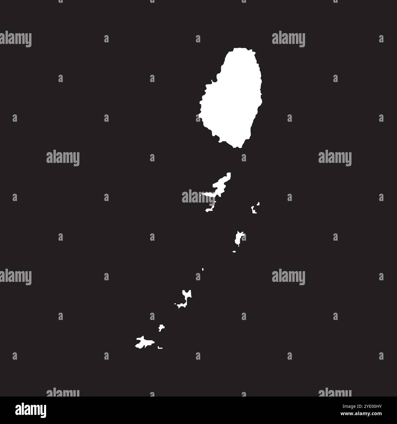 Saint Vincent e Grenadine Map Icon Element Design Illustrazione Vettoriale