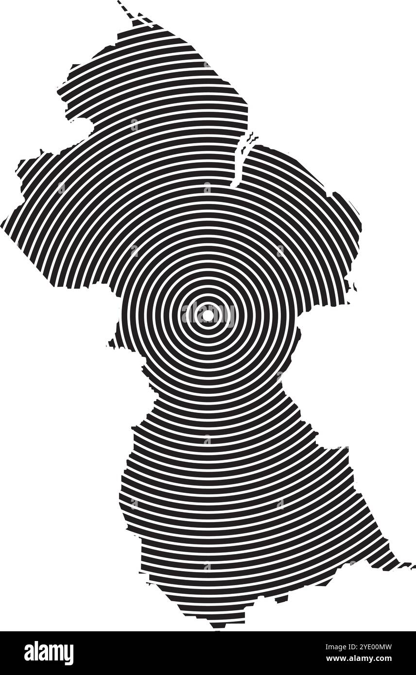 Icona illustrazione mappa Guyana Design elemento Illustrazione Vettoriale