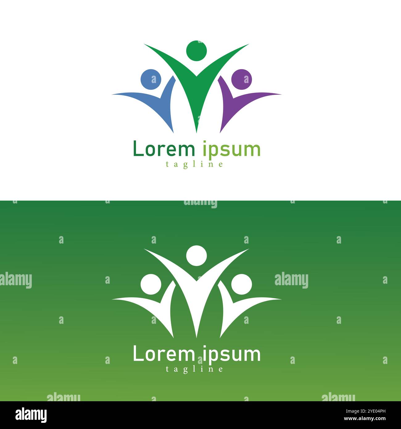 Logo People Care. Modello di disegno del logo Gradient della famiglia Community Illustrazione Vettoriale