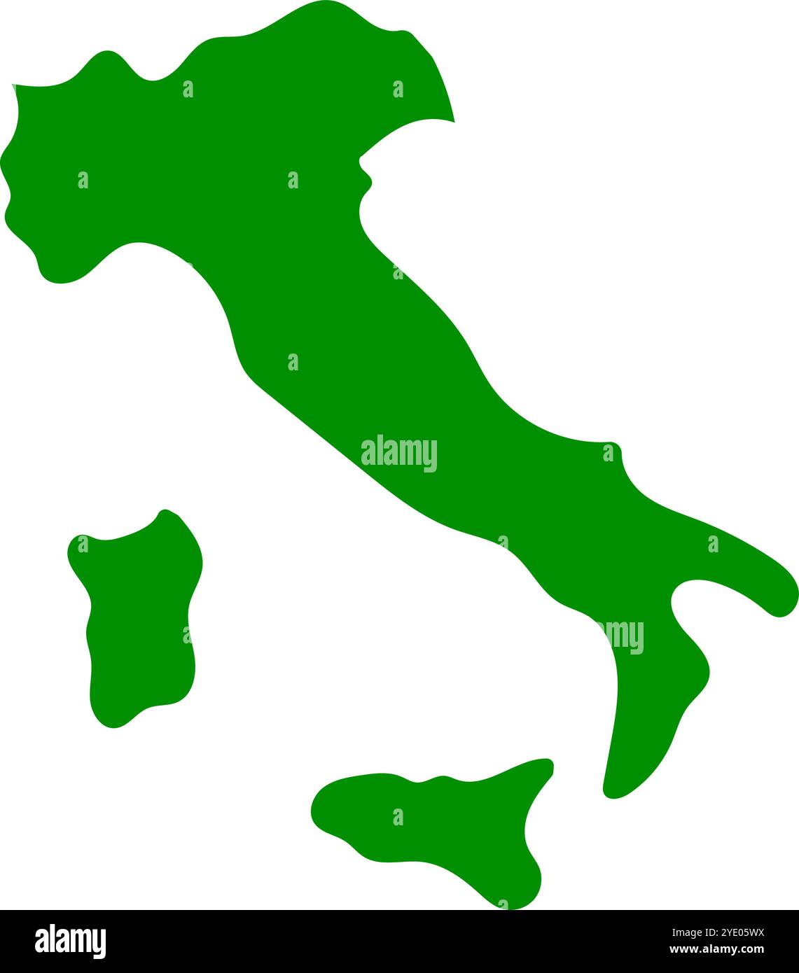 Icona mappa semplice dell'Italia. Vettore modificabile. Illustrazione Vettoriale