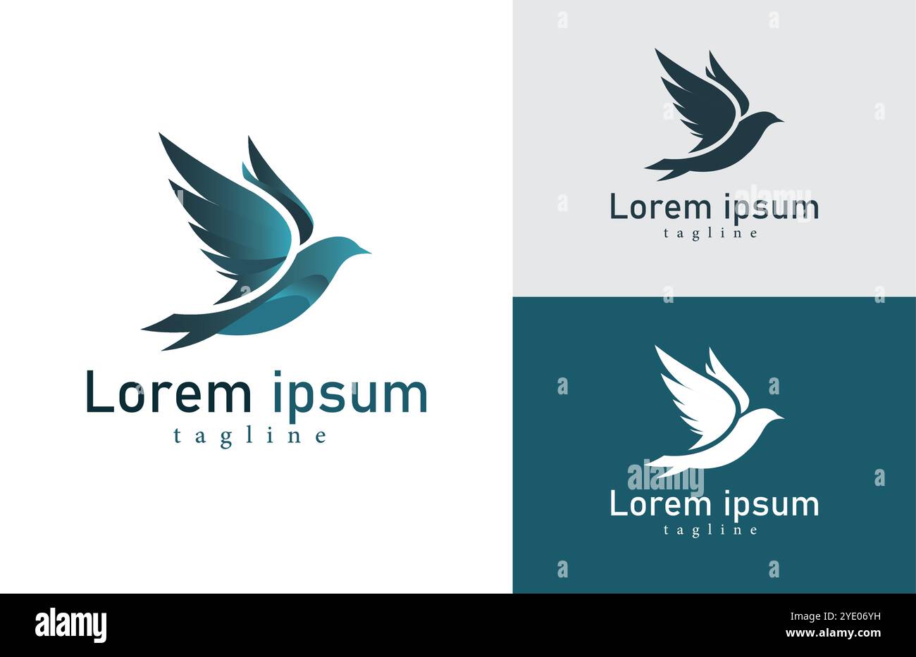 Logo Modern Bird per il Branding professionale: Minimalista ed elegante Illustrazione Vettoriale