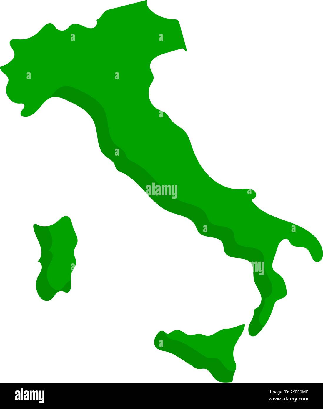 Icona della mappa italiana con design piatto. Vettore modificabile. Illustrazione Vettoriale