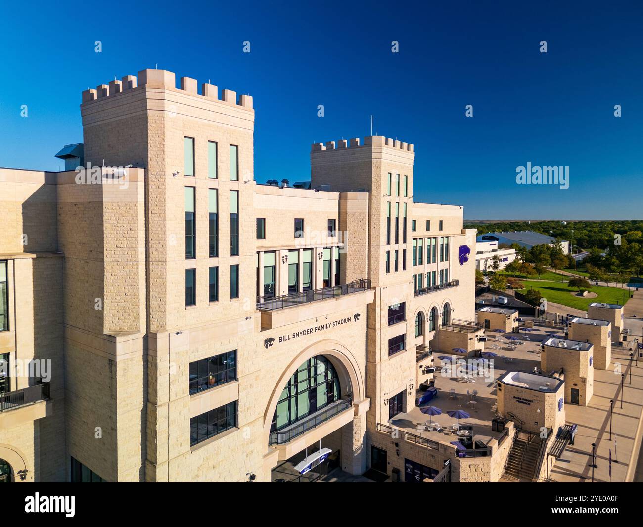 Manhattan, Kansas - 26 settembre 2024: Bill Snyder Family Stadium nel campus della Kansas State University Foto Stock