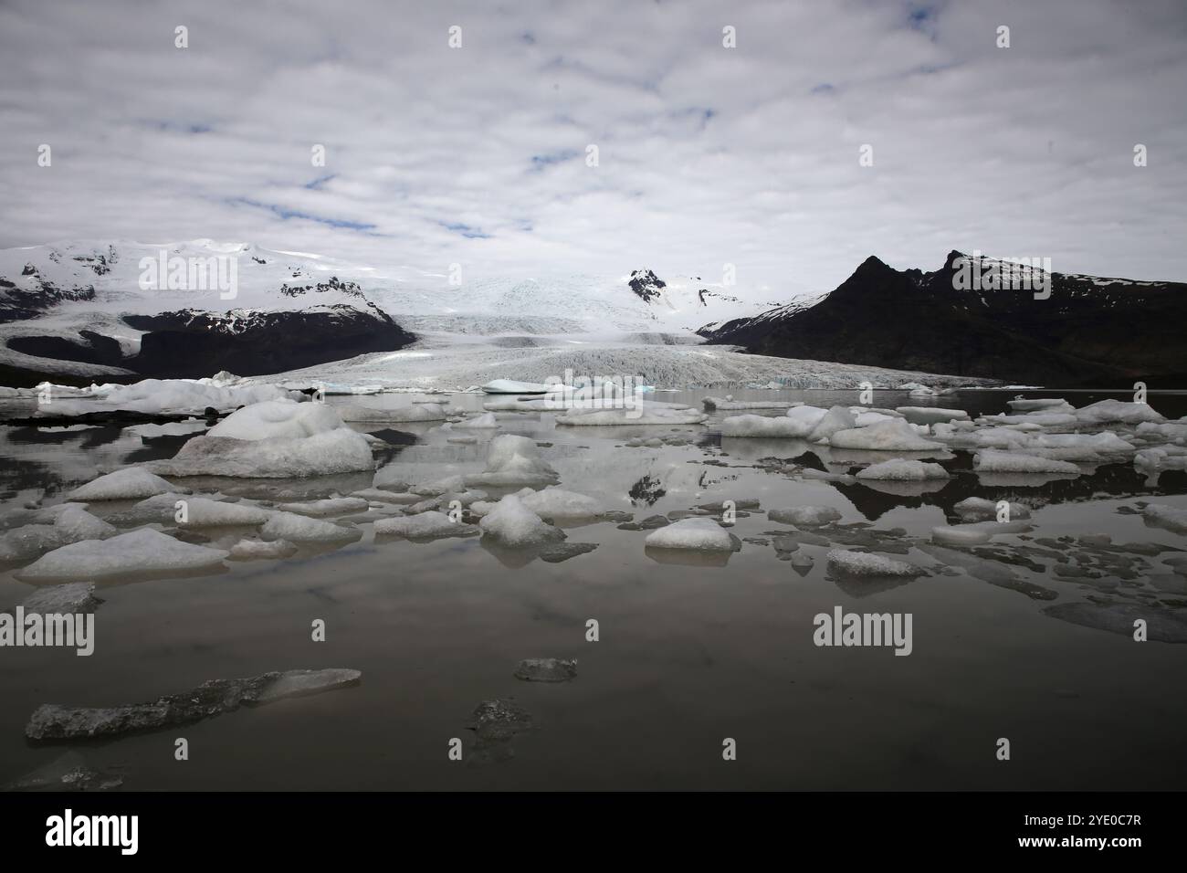 Immagine paesaggistica dell'Islanda al Fjallsjökull, Laghi glaciali Foto Stock