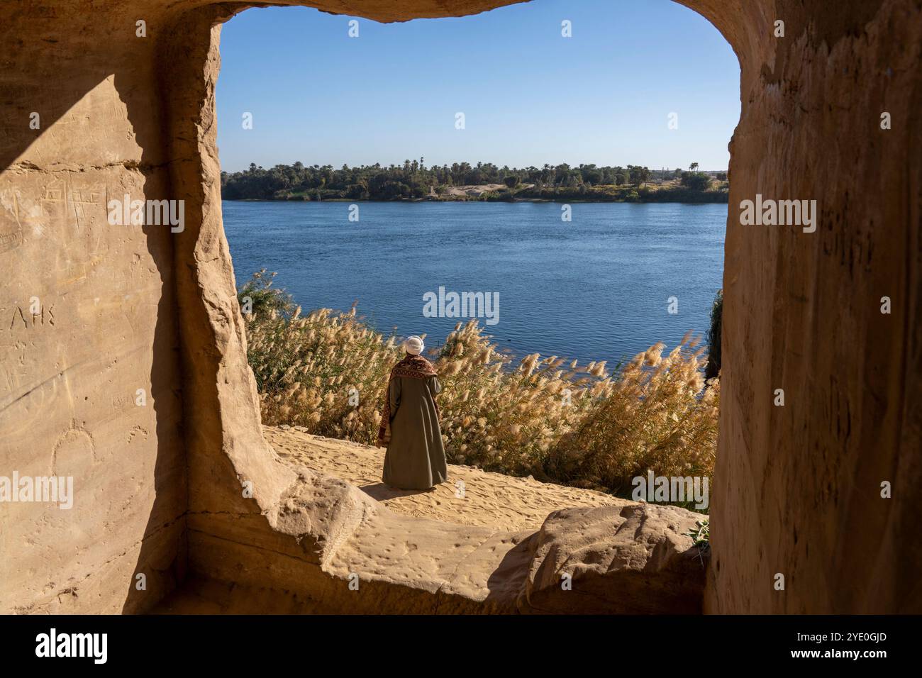 Gebel al-Silsila, Egitto. Foto Stock