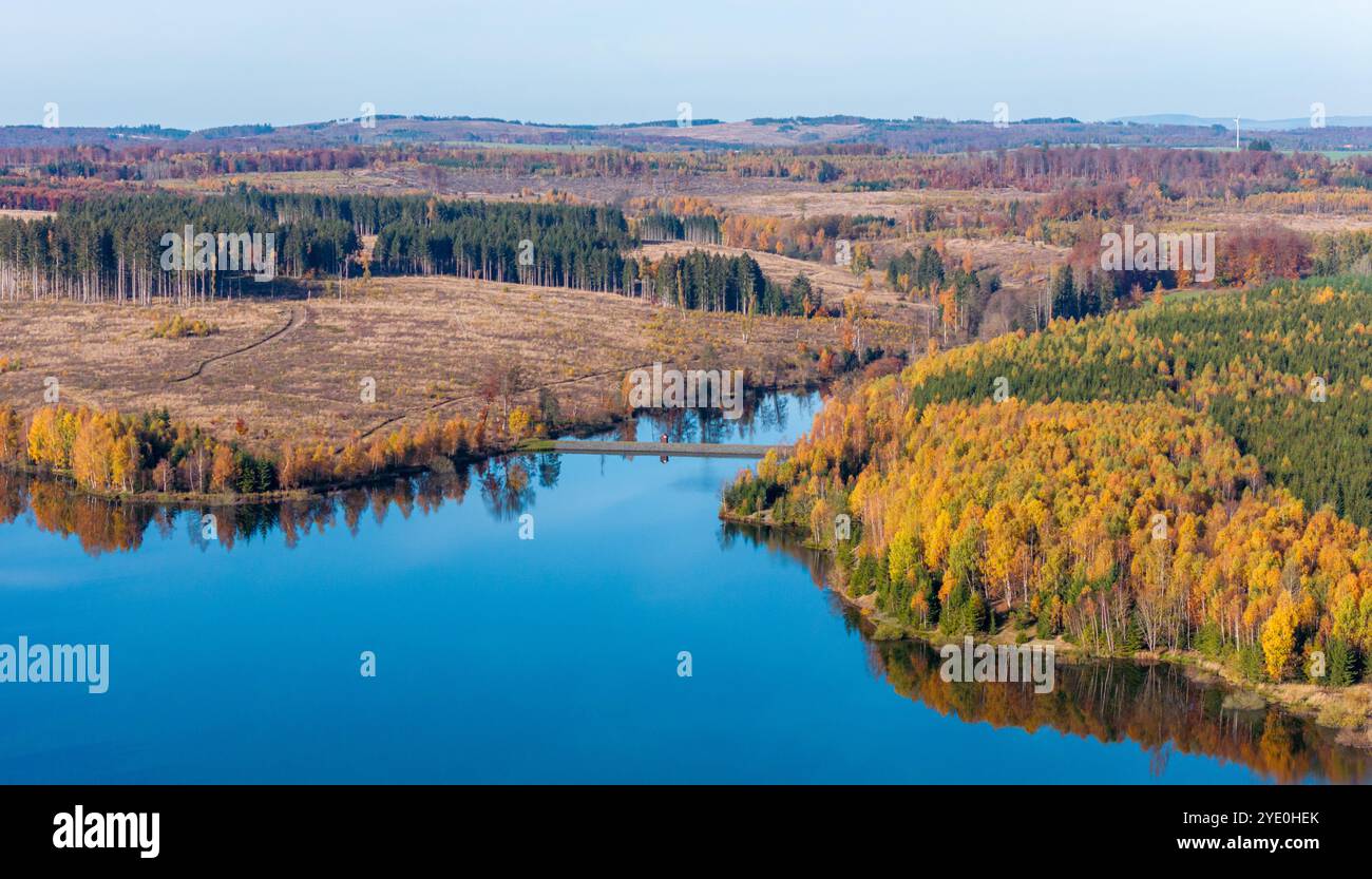 Luftbildaufnahme Kiliansteich Harzgerode Selketal Foto Stock