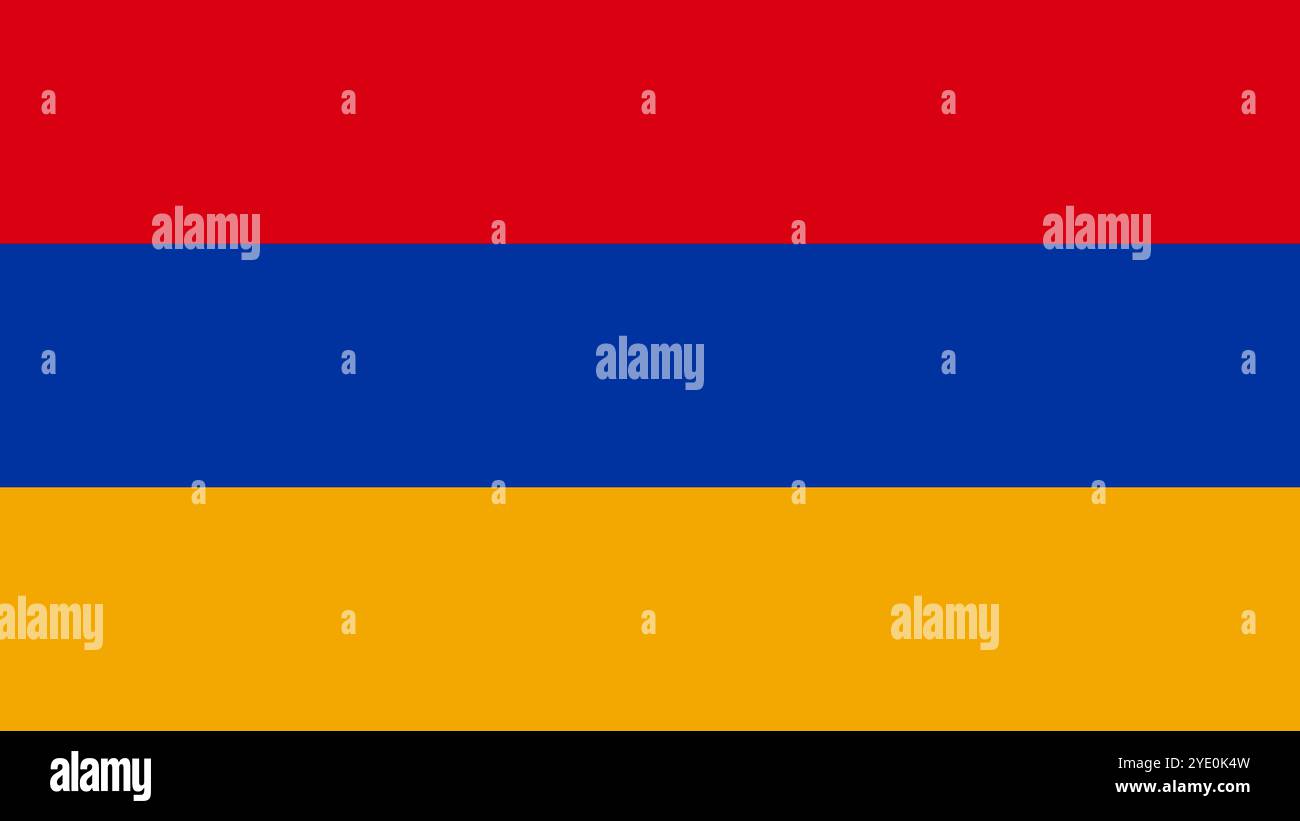 Bandiera dell'Armenia, formato 16:9, bandiera Armenia, immagini vettoriali Illustrazione Vettoriale