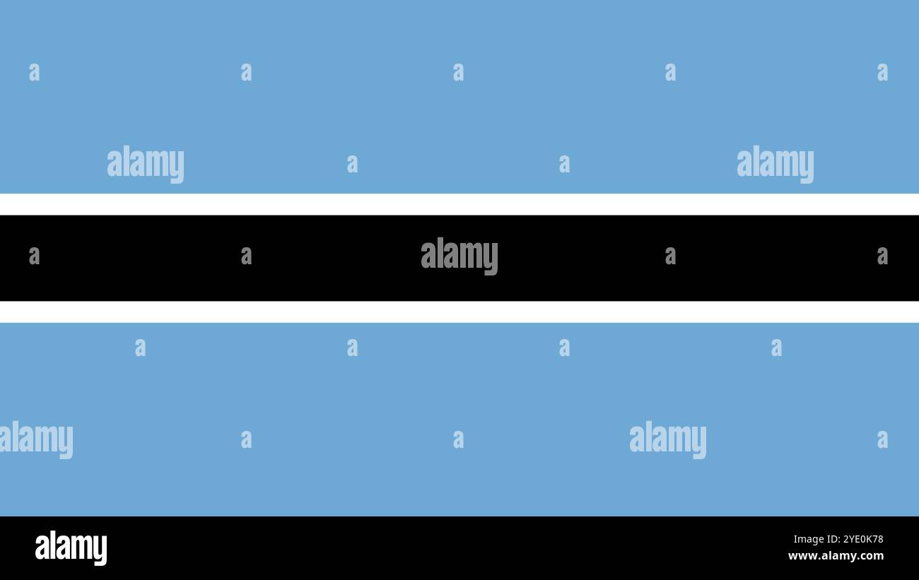Flag of Botswana, formato 16:9, flag Botswana, immagini vettoriali Illustrazione Vettoriale