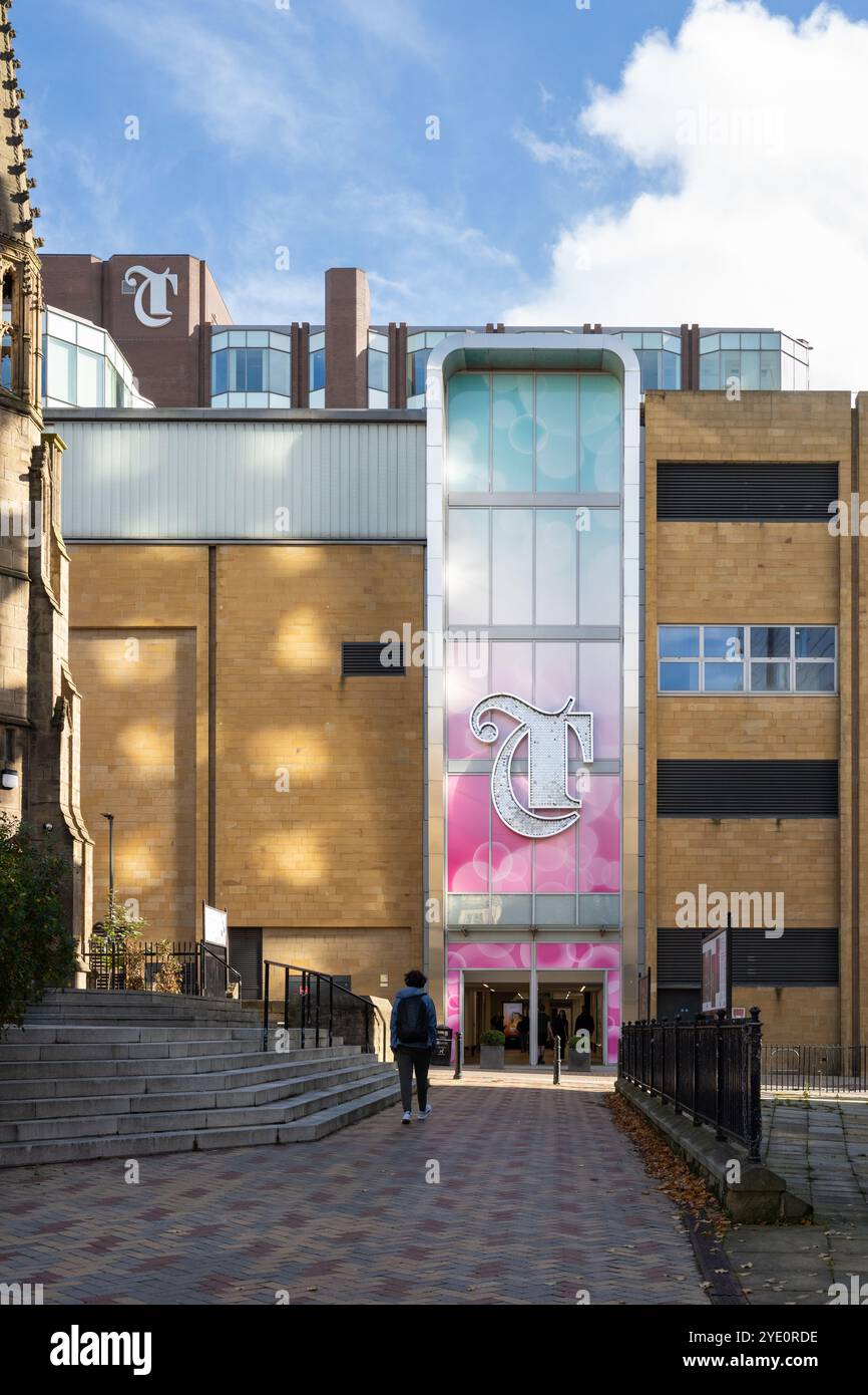 Ingresso al Trinity Centre Leeds Lower Basinghall Street vicino a City Square, Leeds, West Yorkshire, Inghilterra, Regno Unito Foto Stock