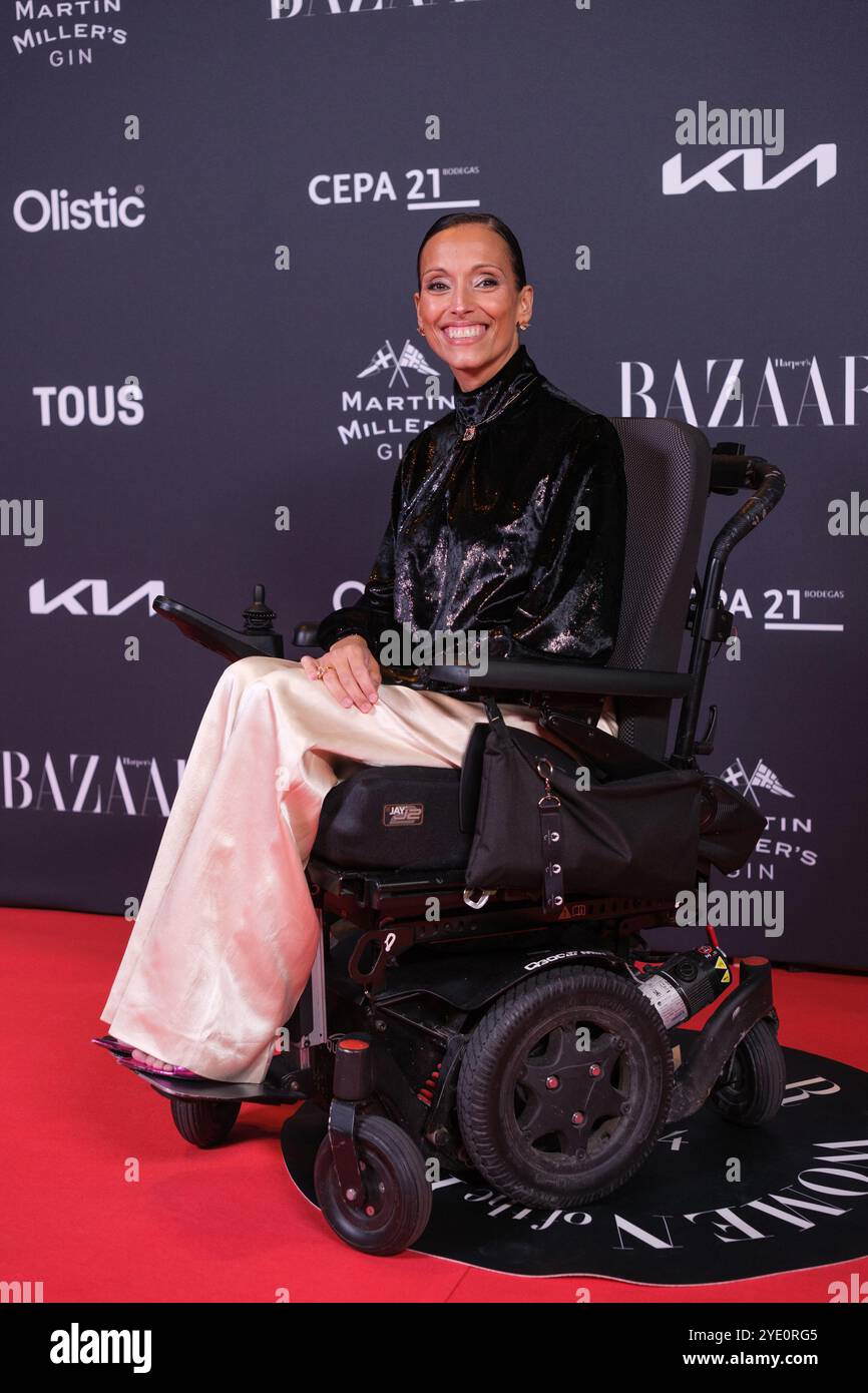 Teresa Perales partecipa al concorso Bazaar Women of the Year 2 Awards photocall al cinema Callao di Madrid il 28 ottobre 2024, Spagna Foto Stock