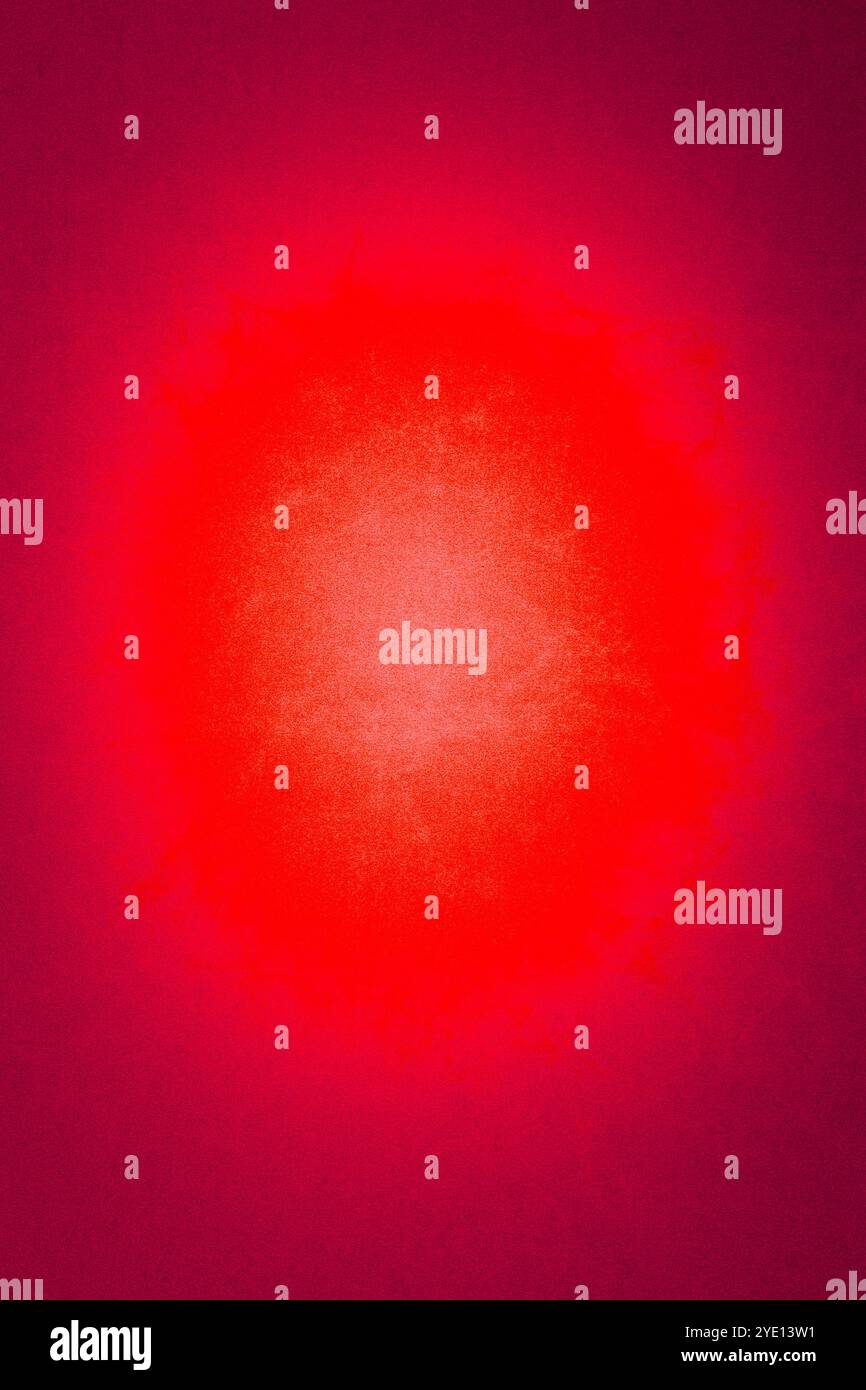 Sfondo rosso con centro luminoso Foto Stock