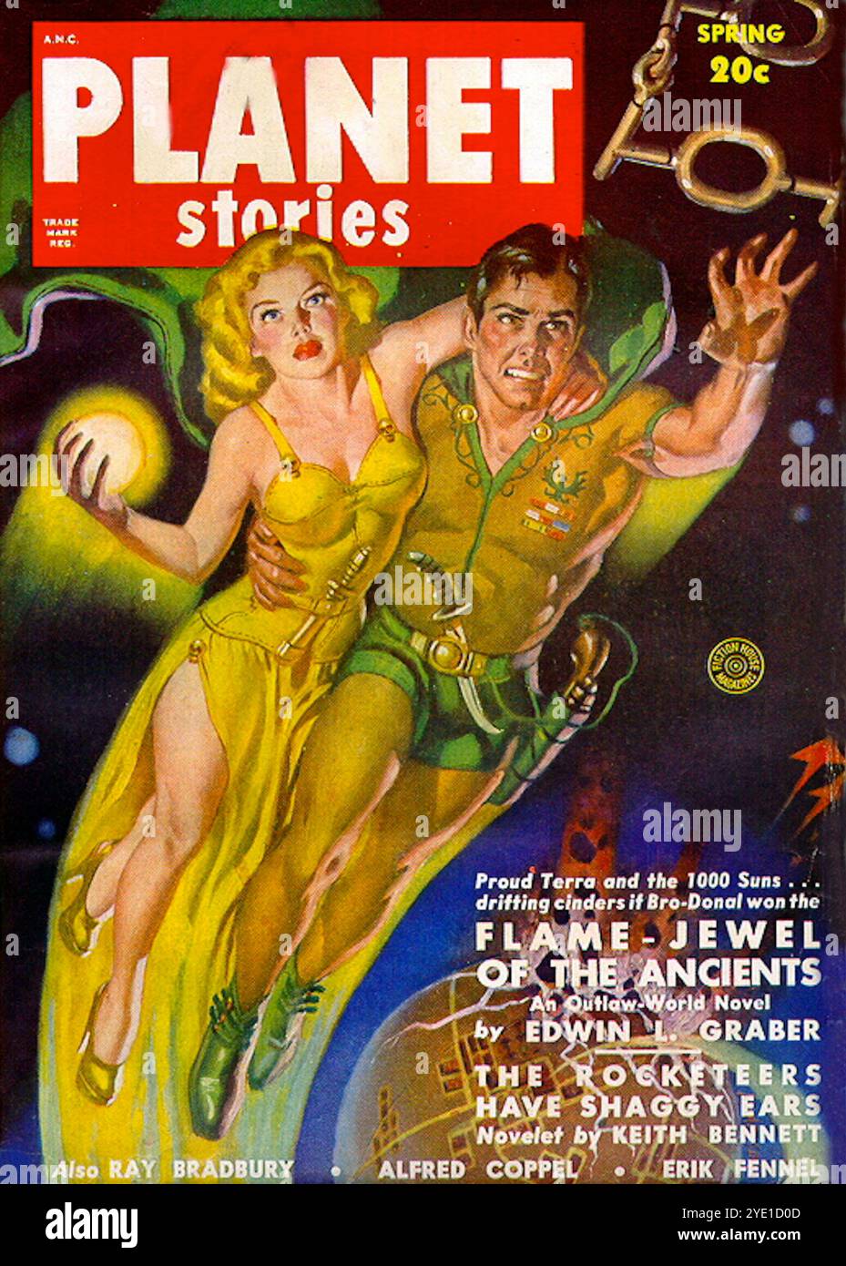 Planet Stories Vol 4 # 6 molla 1950. Foto Stock