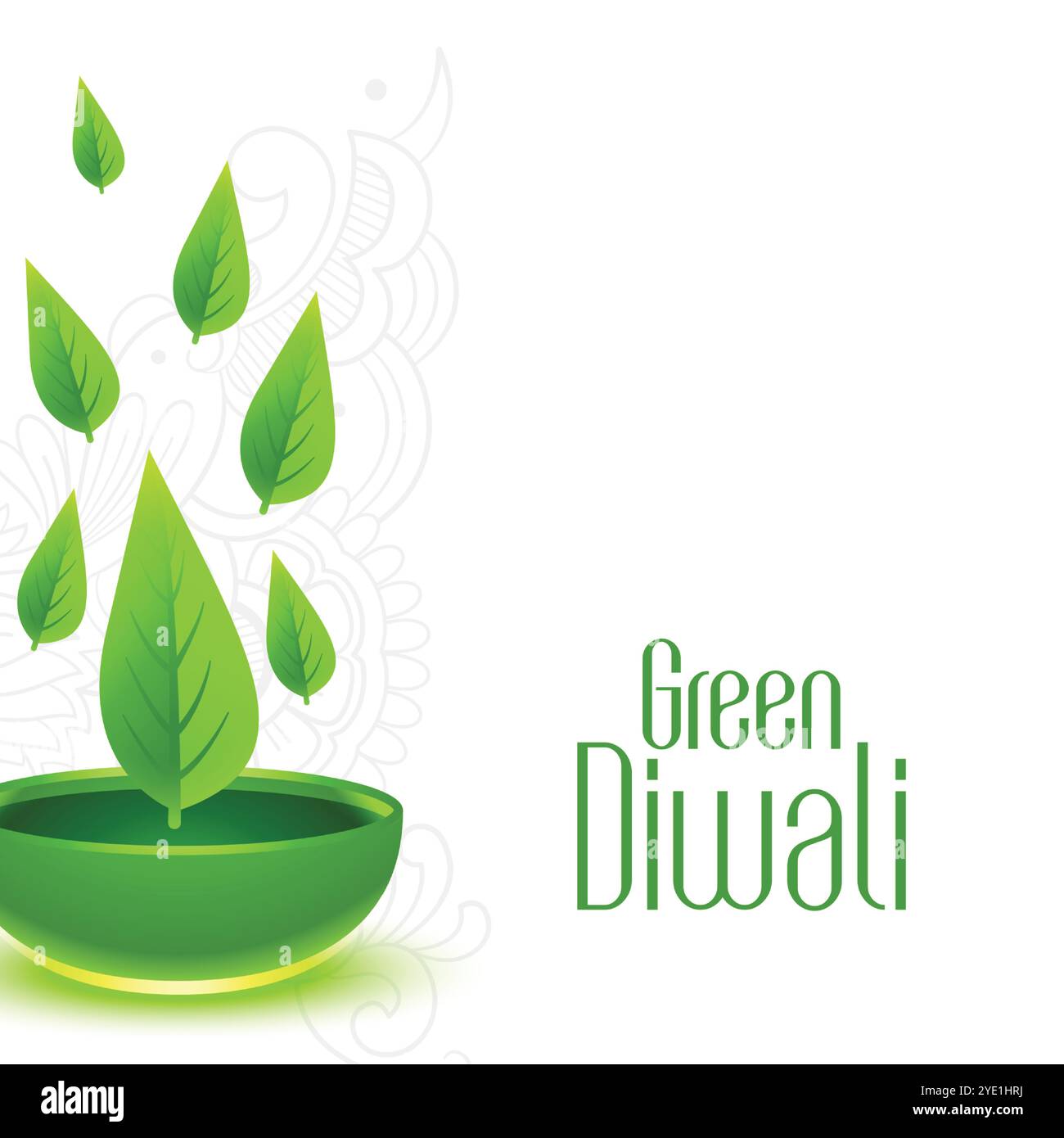 felice diwali celebrazione sfondo in eco-friendly concetto Illustrazione Vettoriale