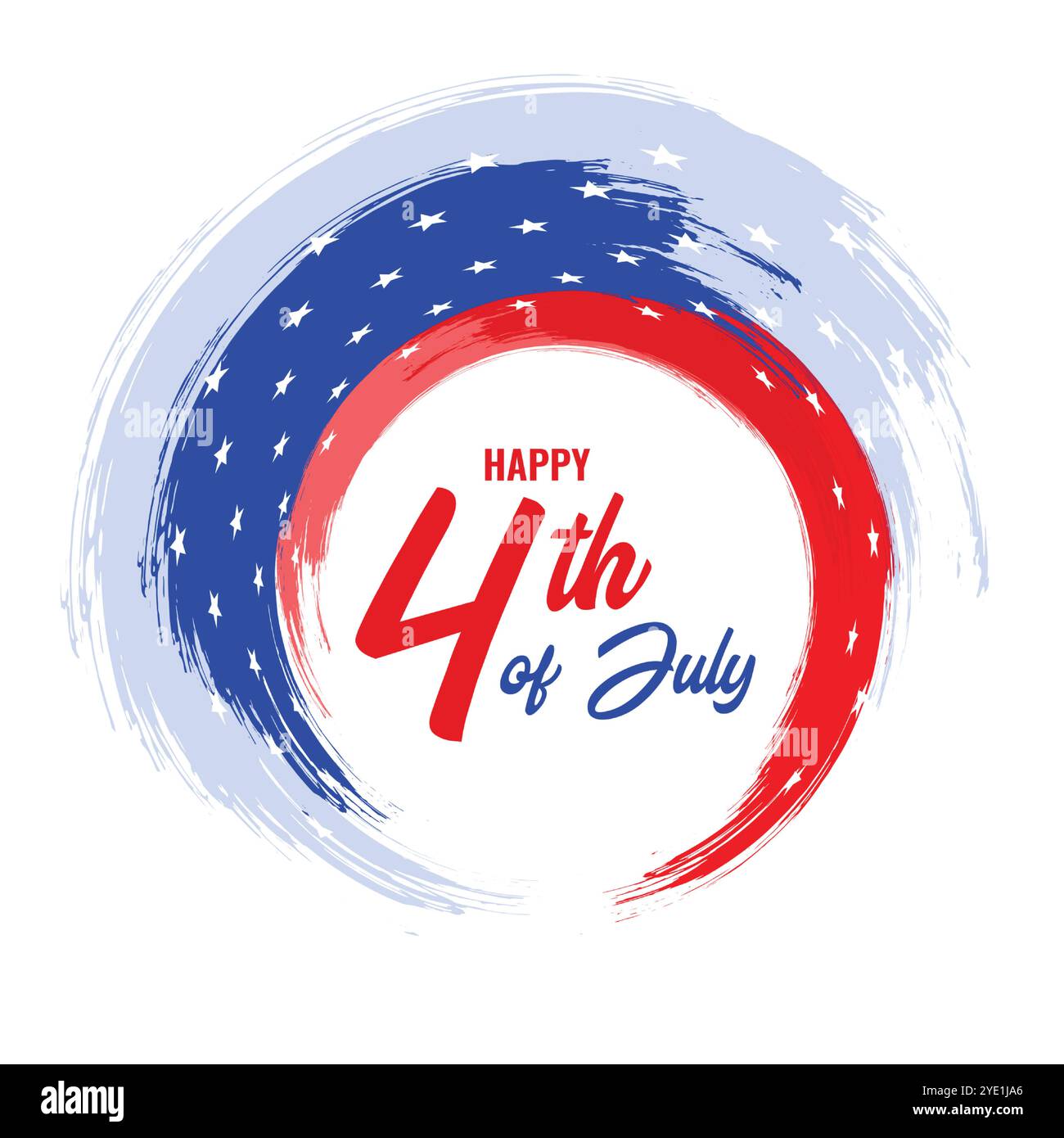 astratto stile bandiera quarto di luglio giorno di indipendenza dell'america sfondo celebrazione Illustrazione Vettoriale