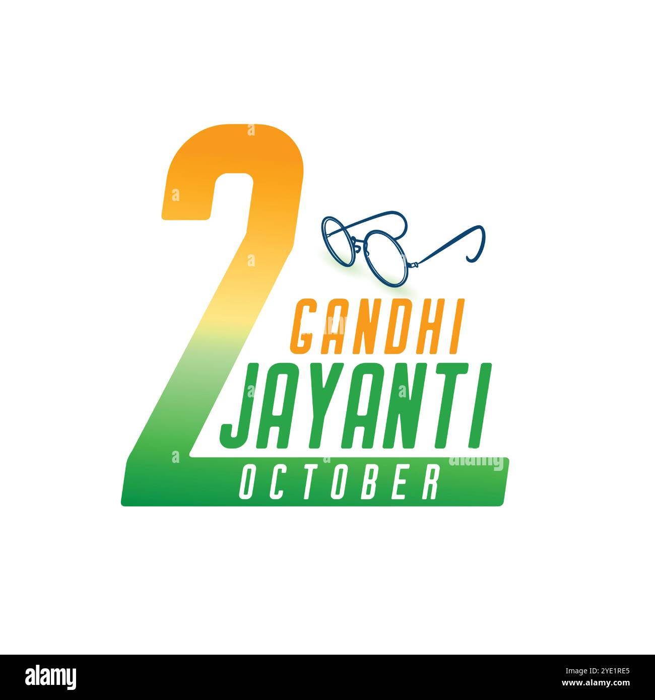 buon 2nd ottobre gandhi jayanti vuole la bandiera della scheda Illustrazione Vettoriale