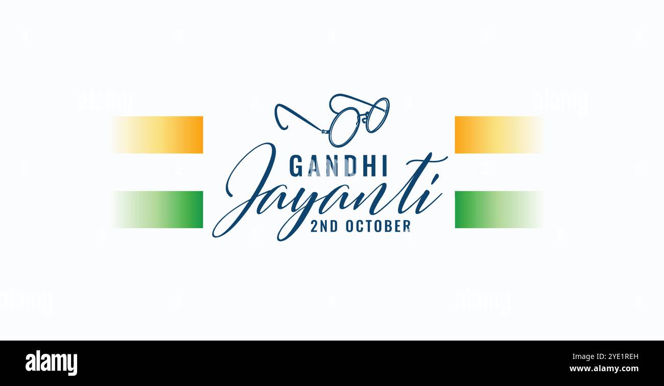 felice gandhi jayanti sfondo con bandiera indiana Illustrazione Vettoriale