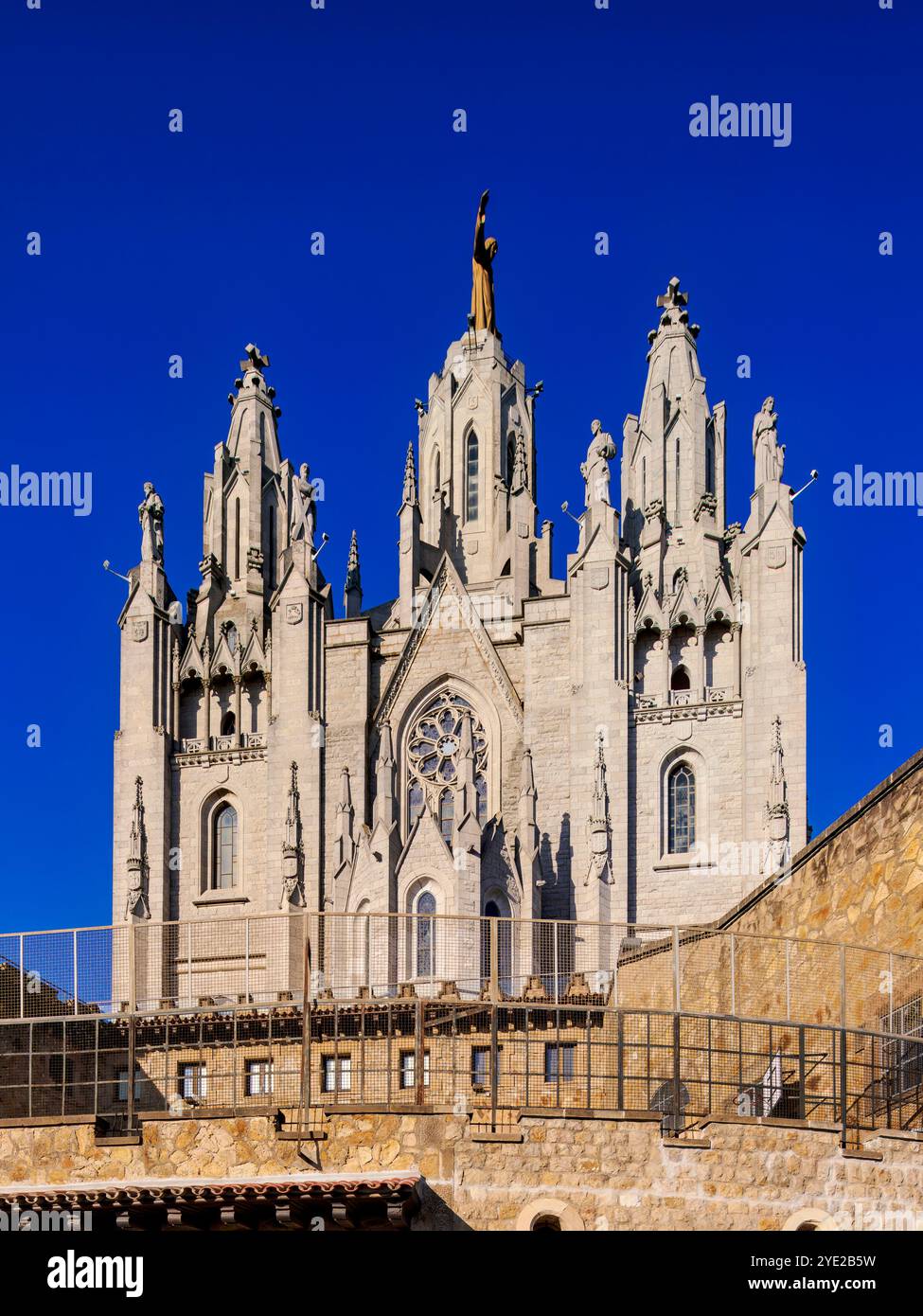 Tempio Expiatori del Sagrat Cor, Monte Tibidabo, Barcellona, Catalogna, Spagna Foto Stock