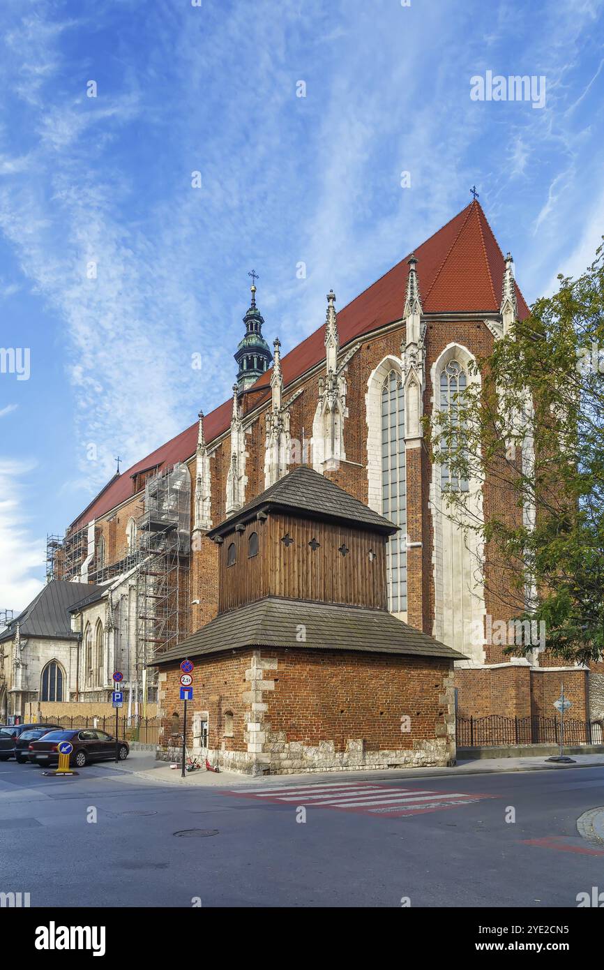 La chiesa di Santa Caterina d'Alessandria e Santa Margherita è uno dei più grandi edifici gotici di Cracovia, Polonia, Europa Foto Stock