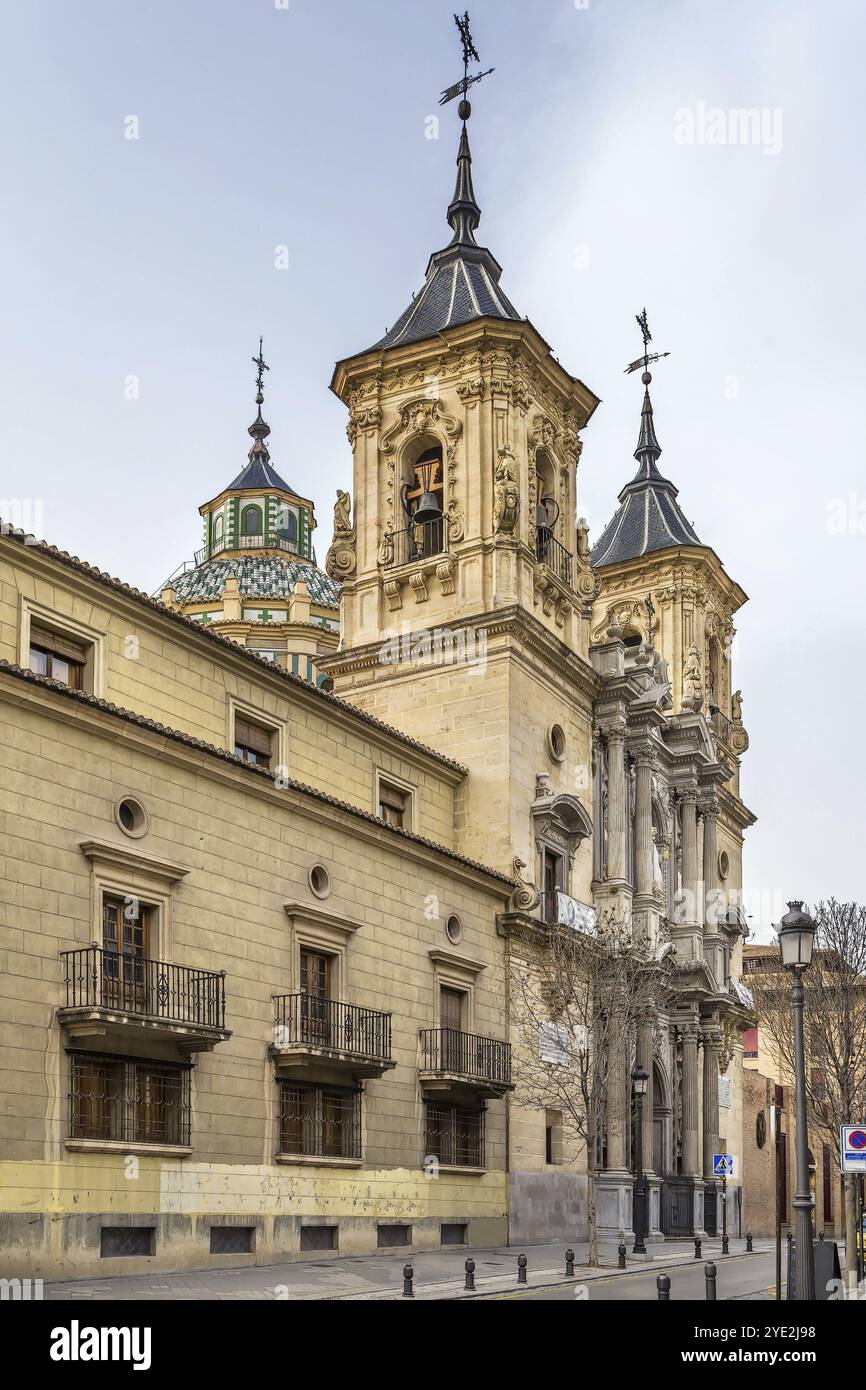 Basilica de San Juan de Dios è uno splendido edificio barocco a Granada, Spagna, Europa Foto Stock