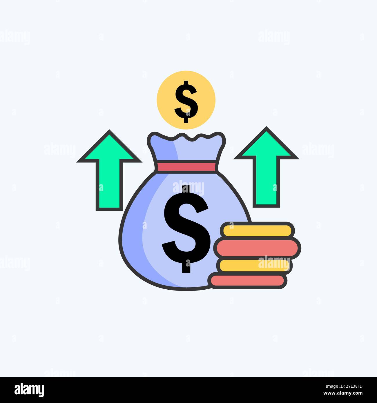 Immagine grafica vettoriale icona investimento capitale Illustrazione Vettoriale