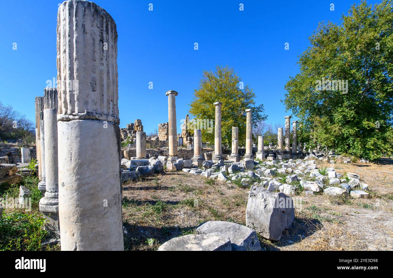 Le rovine di Afrodisia antica città (Afrodisias) in Turchia. La città prende il nome da Afrodite, la dea greca dell'amore Foto Stock