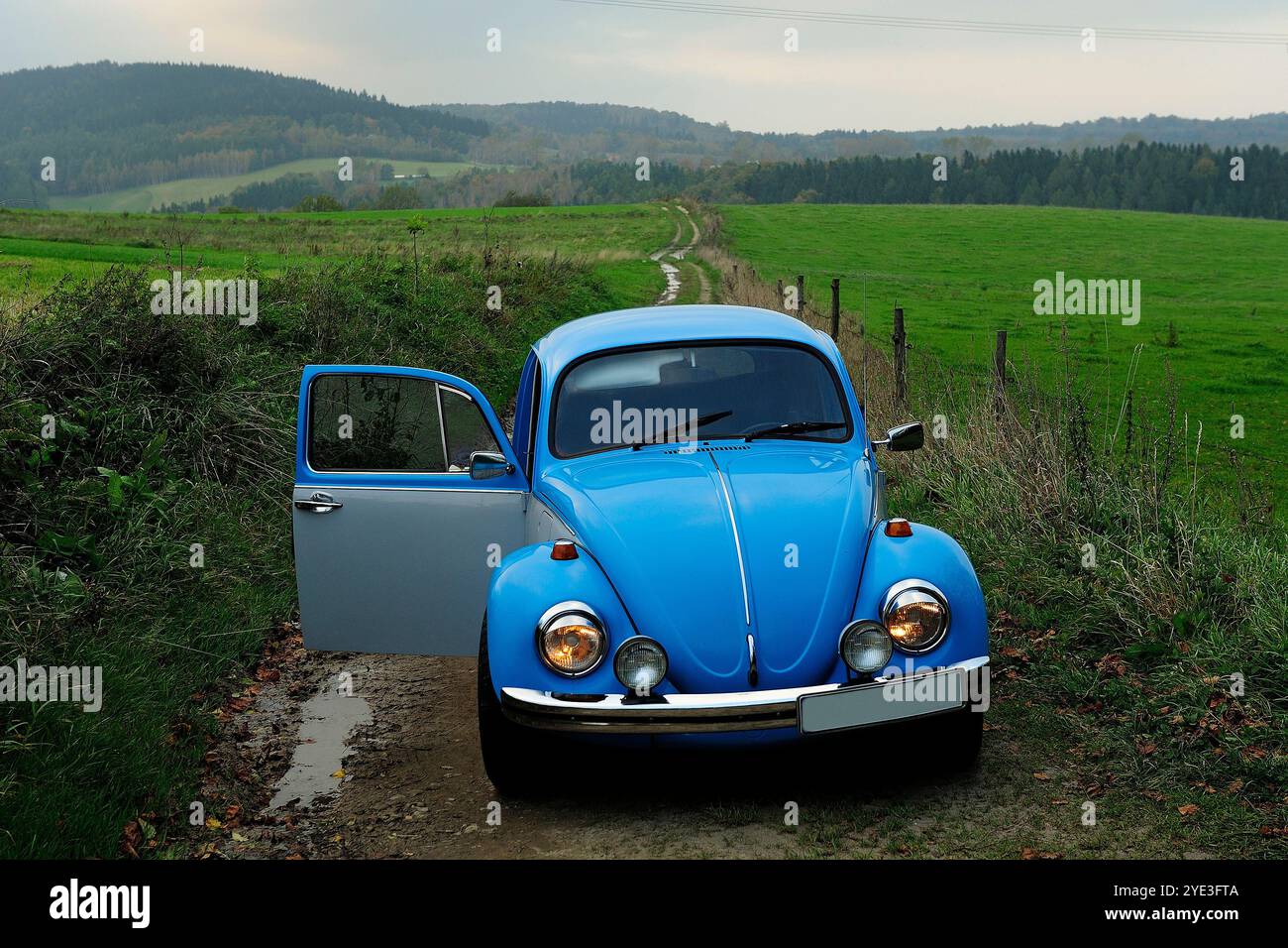 VW Beetle,lifestyle vintage VW Beetle,fine settimana lungo di festeggiamenti,retrò, lucente, velocità, sterzo, strada, stile, trasporto, trasporto, veicolo, Foto Stock