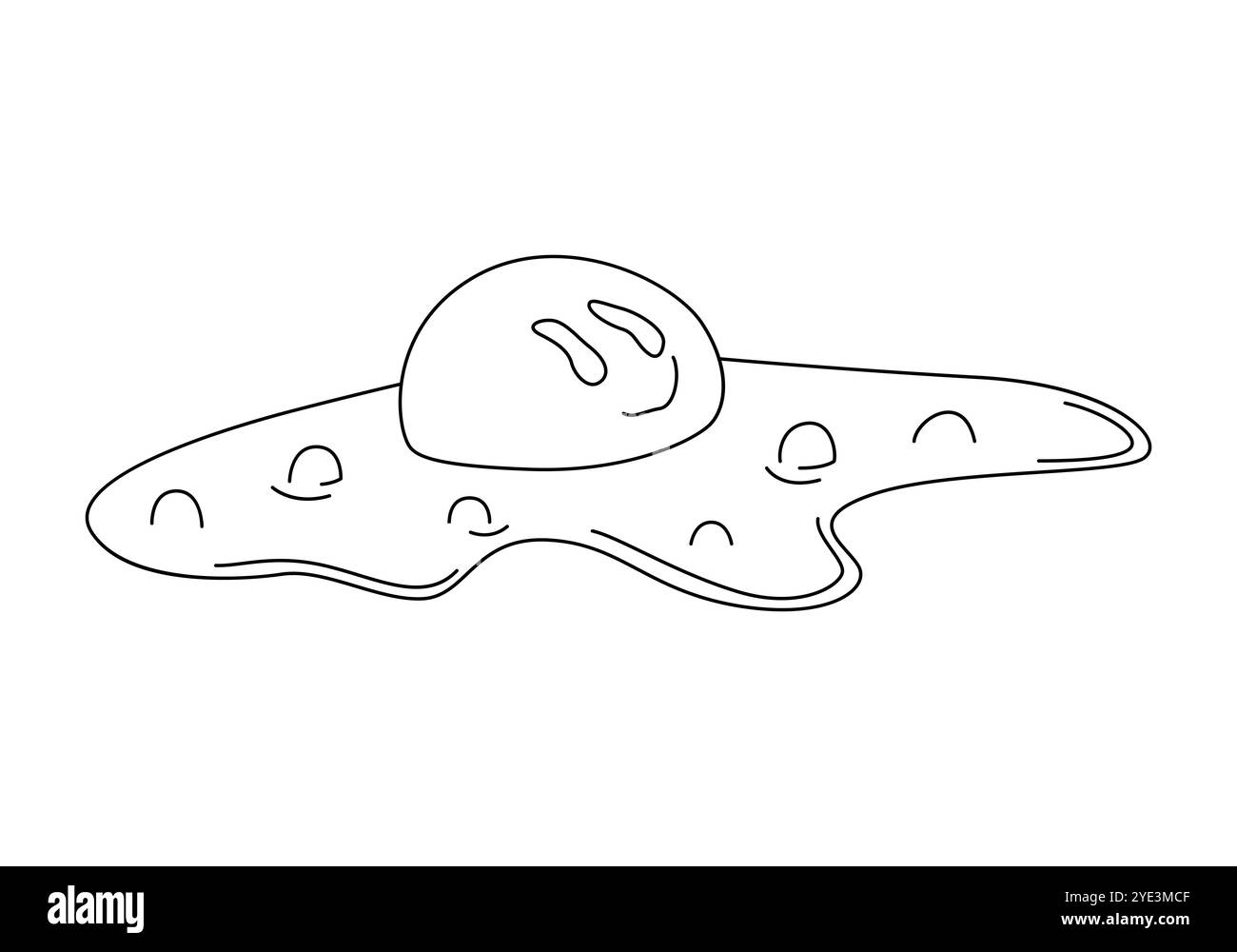 Uovo fritto psichedelico del mattino con la faccia di trippy sull'illustrazione vettoriale del tuorlo Illustrazione Vettoriale