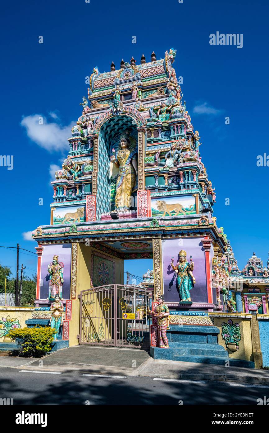 Tempel, Arulmigu Draupathi Amman Temple Rajapalayam, Nordküste, indischer Ozean, Insel, Mauritius mcpins *** Temple, Arulmigu Draupathi Amman Temple R Foto Stock