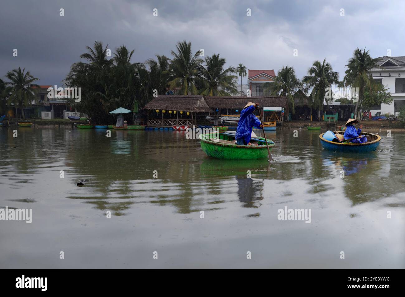 I canali d'acqua della foresta di cocco di sette acri a Hoi An, Vietnam Foto Stock