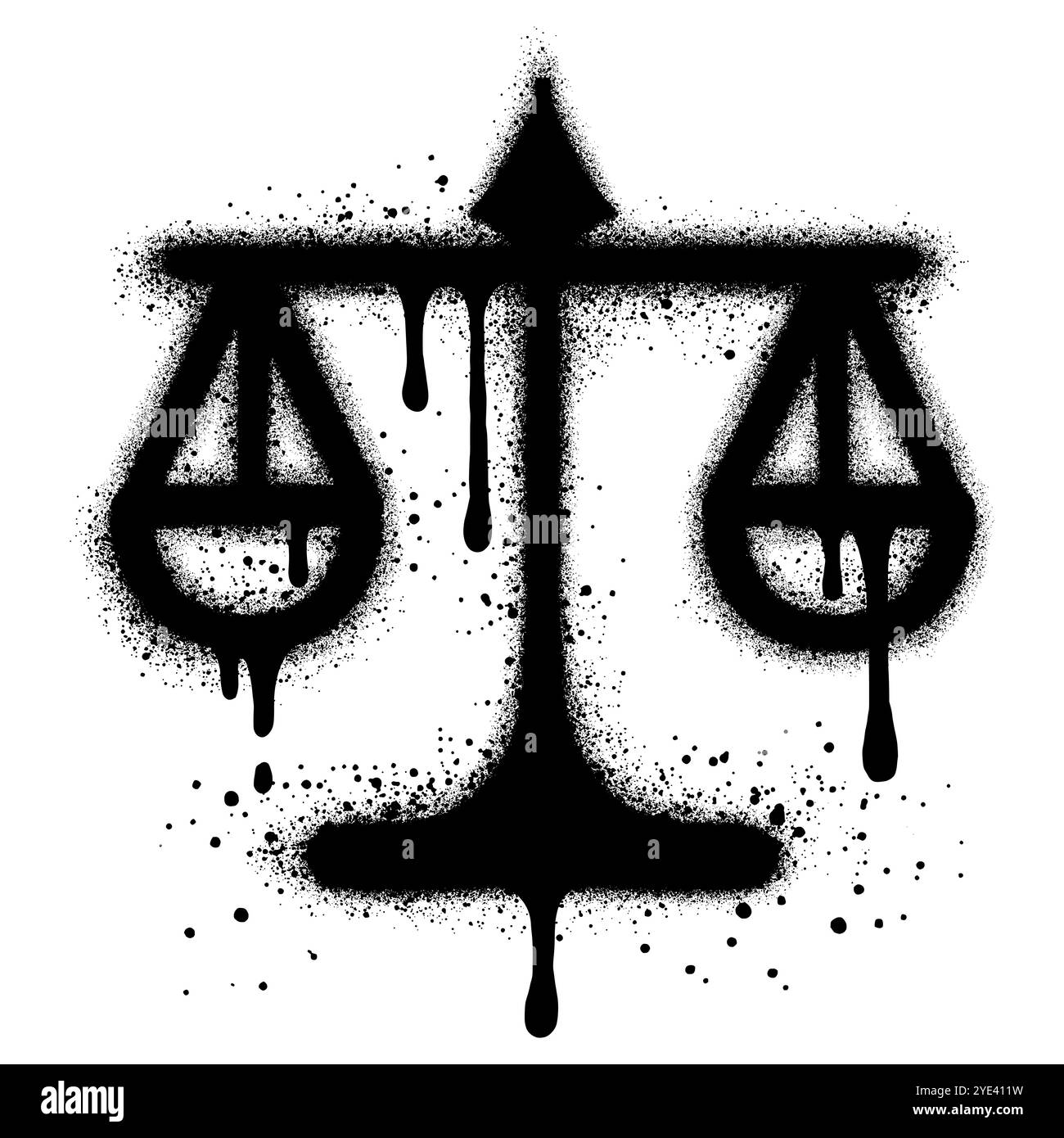 scale di graffiti con vernice spray nera. illustrazione vettoriale. Illustrazione Vettoriale