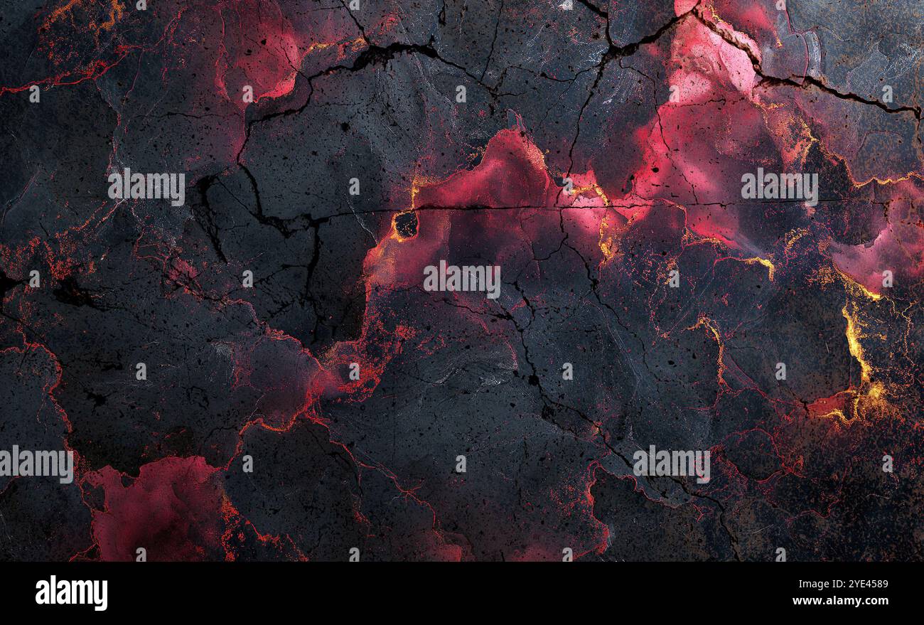 Sfondo in pietra nera. Vista frontale. Spazio libero per le copie.svuotare vecchi sfondi di cemento scuro o pietra. Foto Stock