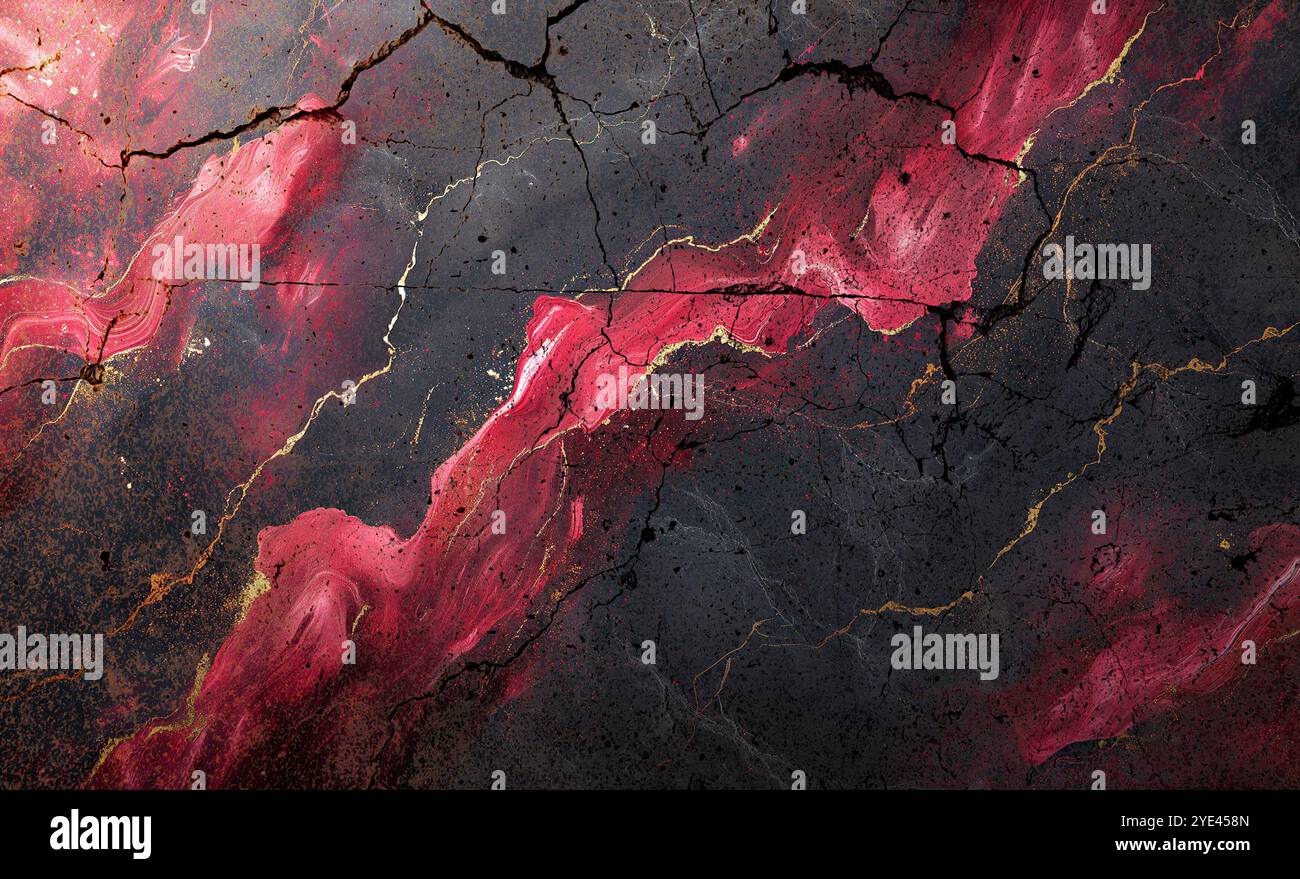 Sfondo in pietra nera. Vista frontale. Spazio libero per le copie.svuotare vecchi sfondi di cemento scuro o pietra. Foto Stock