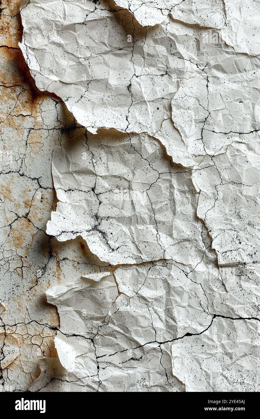 Sfondo grana carta. Carta a grana. Foglio vuoto.spazio per nuove idee creative. Trama di carta bianca sgualcita. Un'idea di business innovativa Foto Stock