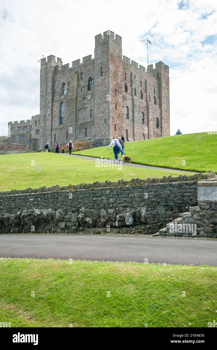 Castle Keep Bamburgh Castle Northumberland Inghilterra Regno Unito Foto Stock