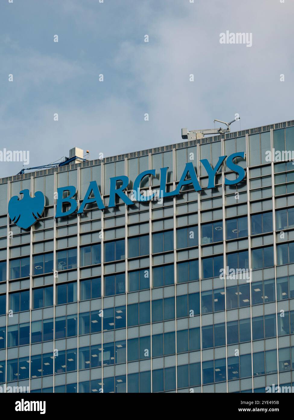 Sede centrale di Barclays Bank, Barclays Bank, One Churchill Place Building, Canary Wharf, Docklands, Londra, Inghilterra, REGNO UNITO, REGNO UNITO. Foto Stock