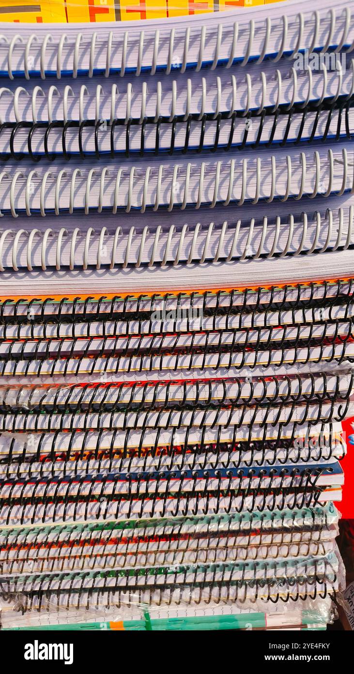 bellissimi quaderni nel negozio di articoli di cancelleria Foto Stock