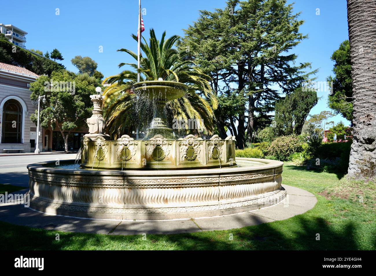 La Fontana in Plaza Vina del Mar. Foto Stock