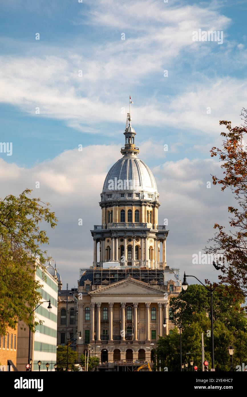 Springfield, Illinois - l'edificio del campidoglio dello stato dell'Illinois. Foto Stock