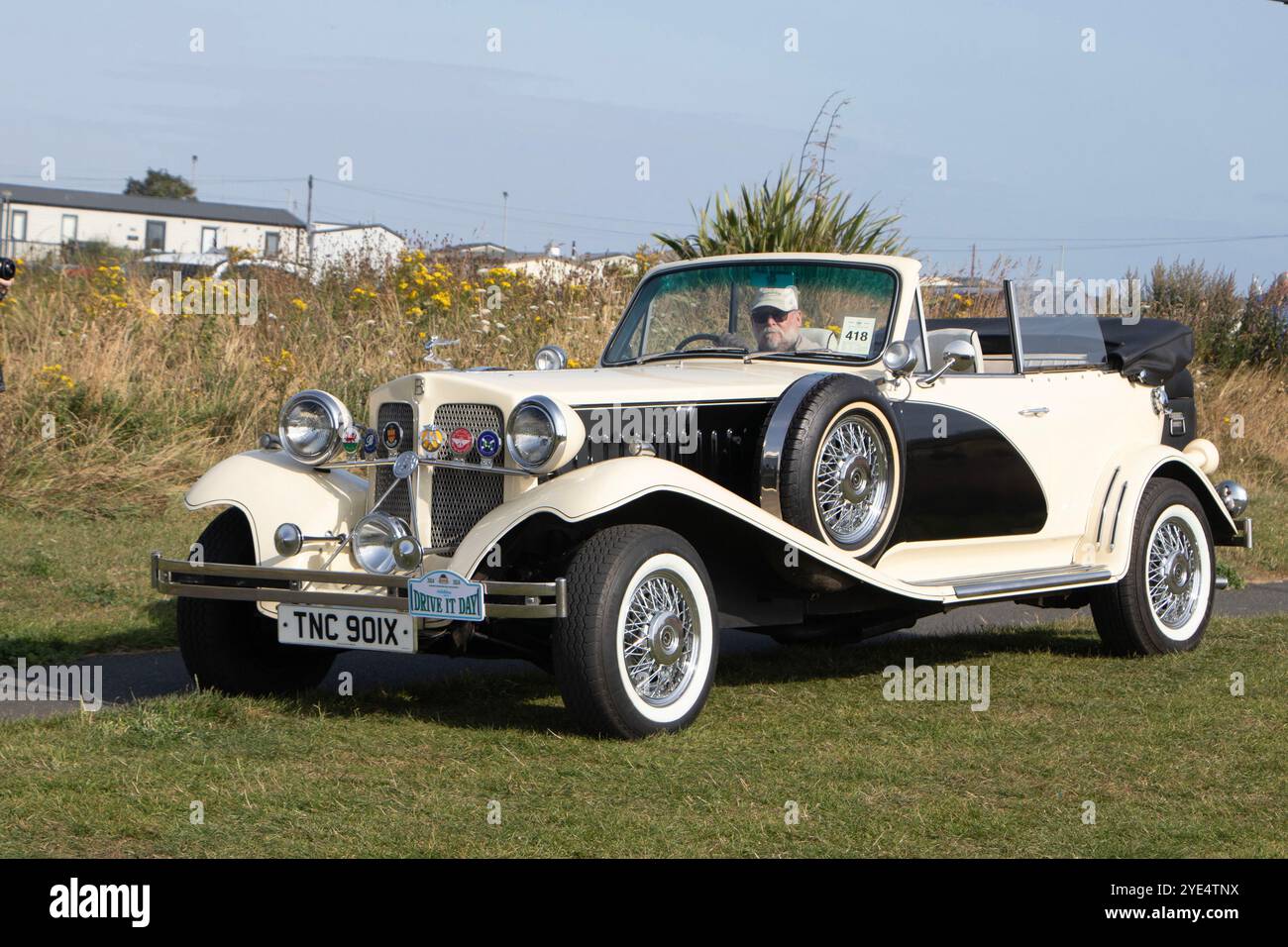 Beauford Open Tourer 1981 d'epoca alla mostra di auto d'epoca newbiggin sul mare northumberland regno unito Foto Stock