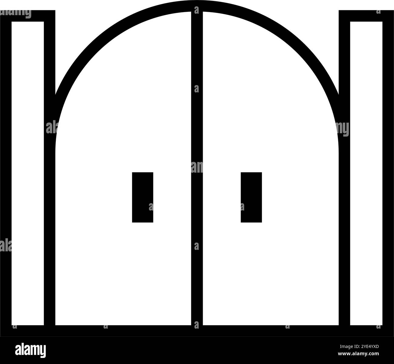 Semplice icona del cancello. Ingresso. Vettore modificabile. Illustrazione Vettoriale