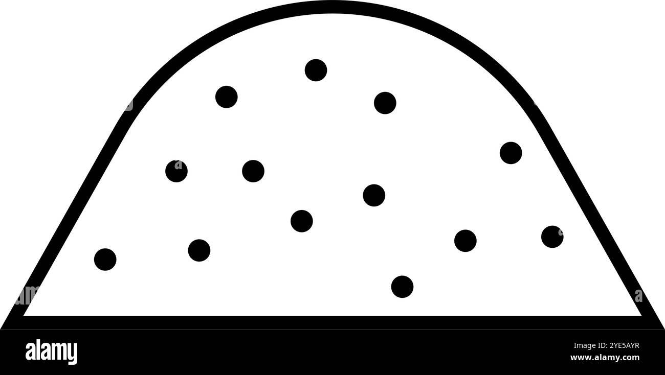 Semplice icona del terreno. Icona fango. Vettore modificabile. Illustrazione Vettoriale