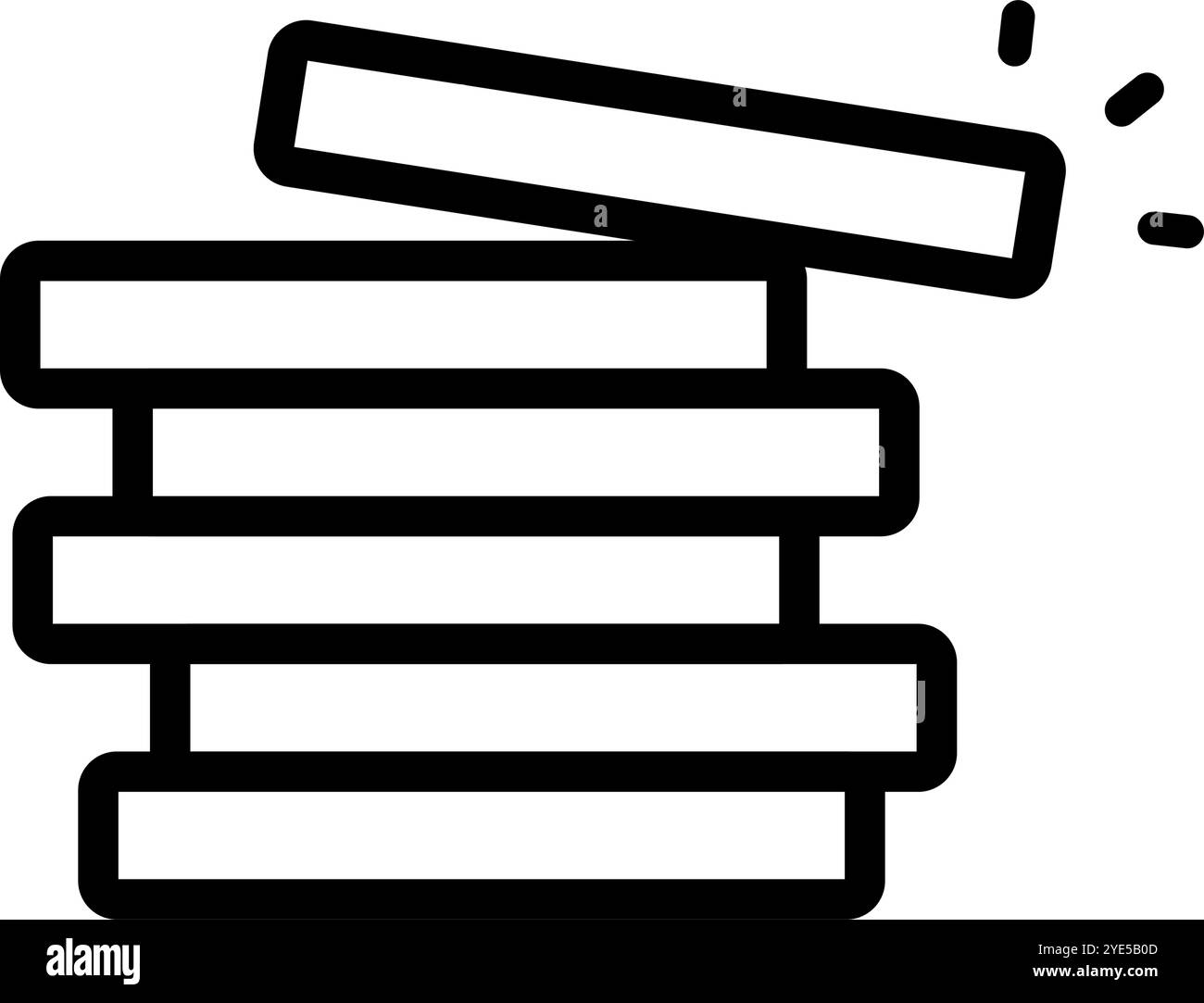 Icona delle semplici monete impilate. Vettore modificabile. Illustrazione Vettoriale