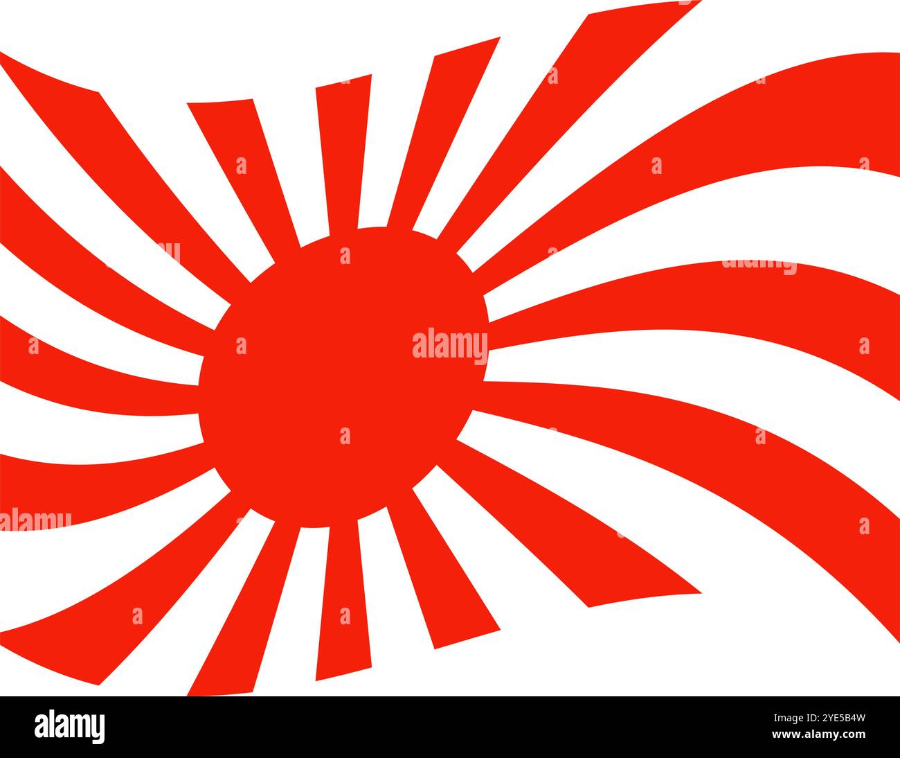 Icona della bandiera del sole che sventola. Vettore modificabile. Illustrazione Vettoriale